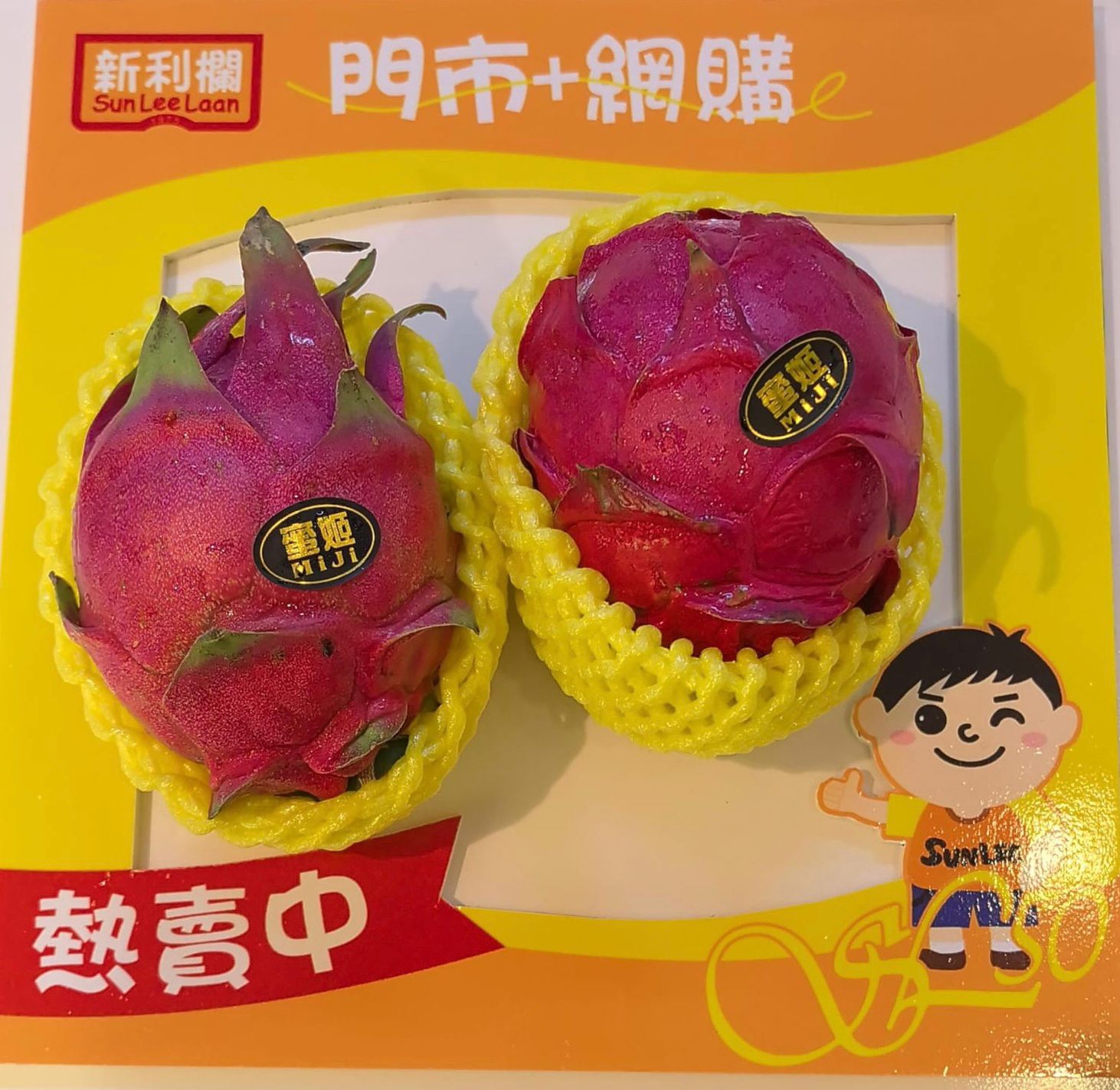 台灣《蜜妃》紅肉火龍果 (3 個)
